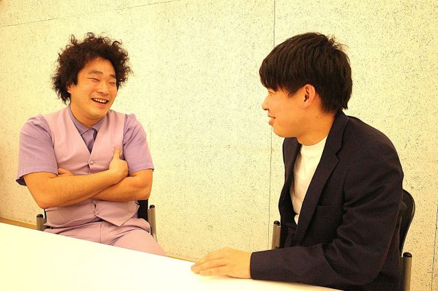 「僕は母校の文化祭にも呼ばれたい」と話すしゅうごさん＝筆者撮影